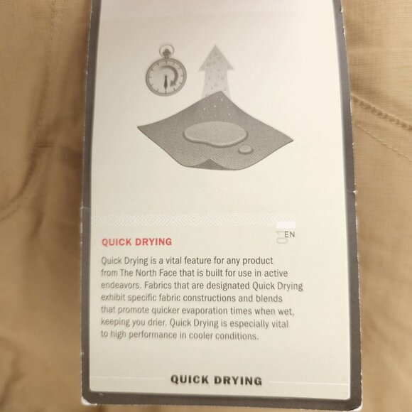 NWT THE NORTH FACE Women's Horizon Becca Nylon Hiking Shorts Moab Khaki Size 4 - Picture 4 of 8